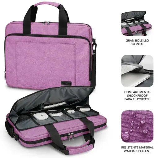 Maletín para portátil Air Padding 15,6"rosa, SUBBLIM