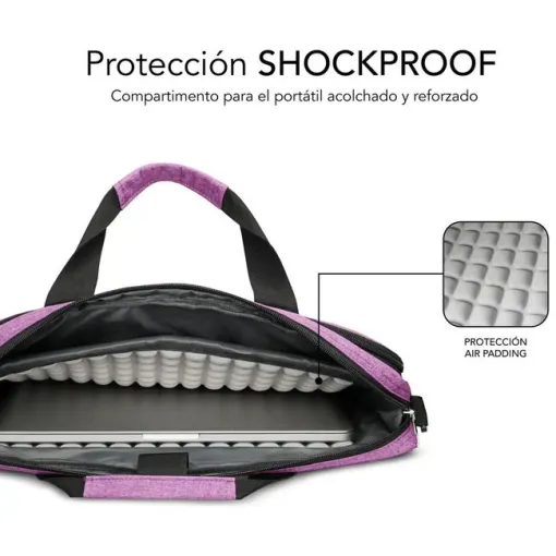 Maletín para portátil Air Padding 15,6"rosa, SUBBLIM