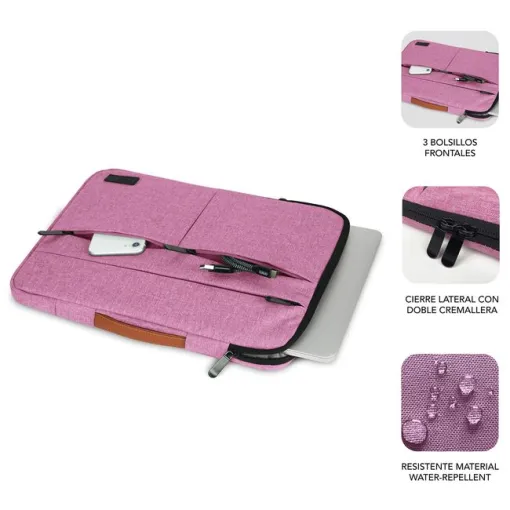 Funda para portátil Air Padding Sleeve 15,6"rosa, SUBBLIM