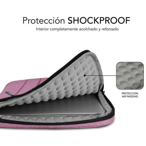 Funda para portátil Air Padding Sleeve 15,6"rosa, SUBBLIM