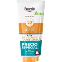Protector solar gel SPF50+ sensitive kids EUCERIN, pack 2x200 ml