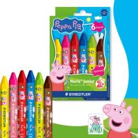 Estuche de cartón ceras edición diseño Peppa Pig STAEDTLER, 6 colores+espátula