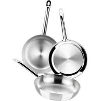 Sartén de acero inoxidable sin antiadherente, apta para todo tipo de fuegos, Chef MONIX, Ø28 cm