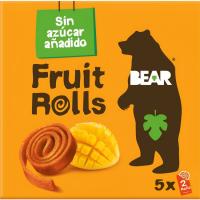 Rollitos de fruta mango BEAR, pack 5x20 g