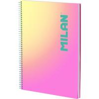 Cuaderno Microperforado A4, Cuadricula 5x5, Tapa Dura Rosa, 90 hojas 95g MILAN Cuaderno Microperforado A4, Cuadricula 5x5, Tapa Dura Rosa, 90 hojas 95g MILAN