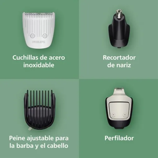 Multibarbero 10 en 1, color gris, Serie 500 PHILIPS