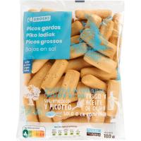 Picos gordos bajo en sal EROSKI, bolsa 180 g