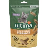 Bocaditos tiernos de pollo para gato ULTIMA, bolsa 40 g Bocaditos tiernos de pollo para gato ULTIMA, bolsa 40 g