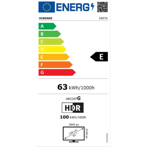 Televisor Qled 55" UHD 4K 55E7S HISENSE