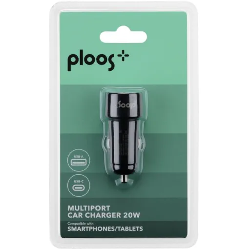 Cargador coche 20W Usb A-Usb C PLOOS Cargador coche 20W Usb A-Usb C PLOOS