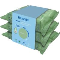 Toallitas limpiadoras aguacate MUSTELA, pack 3x60 uds
