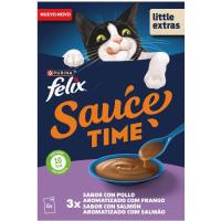 Salsa de pollo, de salmón FÉLIX, pack 6x40 g