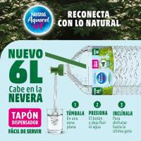 Agua mineral natural AQUAREL, garrafa grifo 6 litros