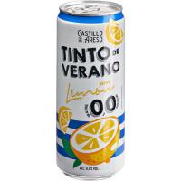 Tinto de verano con limón 0,0 CASTILLO DE ARESO, lata 33 cl