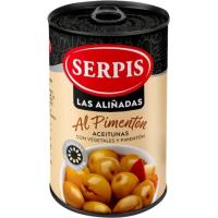Aceitunas c/ hueso partidas al pimentón SERPIS, lata 160 g
