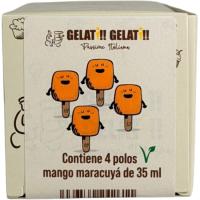 Politos de mango y maracuyá GELATI GELATI, pack 4x35 ml
