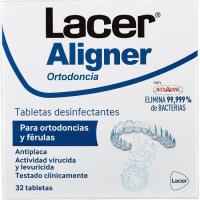 Tabletas desinfectantes Aligner ortodoncia LACER, caja 32 uds