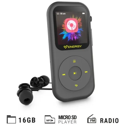 Handy reproductor MP4 negro, player con bluetooth y radio FM ENERGY SISTEM
