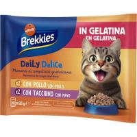 Alimento con pollo y pavo para gato BREKKIES, pack 4x85 g Alimento con pollo y pavo para gato BREKKIES, pack 4x85 g