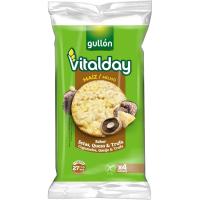 Tortitas de maíz sabor setas-queso-trufa VITALDAY, paquete 103 g