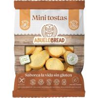 Mini tostas sin gluten ABUELOBREAD, bolsa 100 g Mini tostas sin gluten ABUELOBREAD, bolsa 100 g