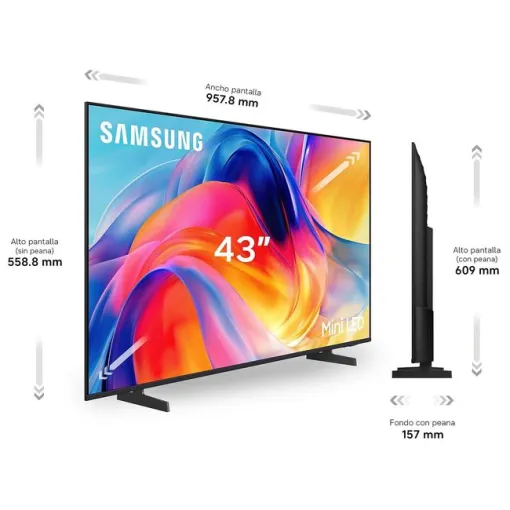 Televisor Miniled 4K 43" Negro Smart TU43M73H SAMSUNG