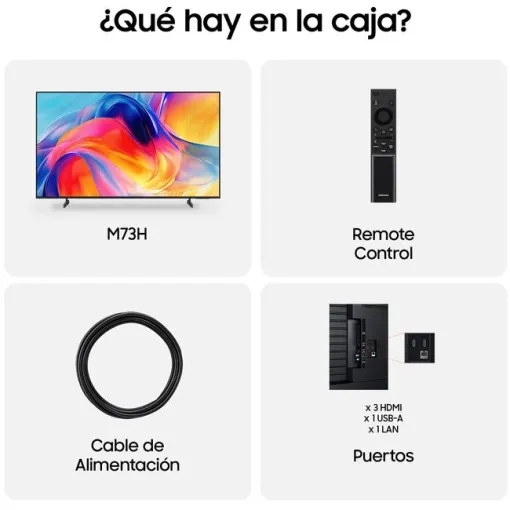 Televisor Miniled 4K 55" Negro Smart TU55M73H SAMSUNG