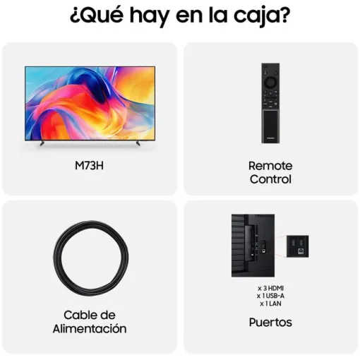 Televisor Miniled 4K 65" Negro Smart TU65M73H SAMSUNG