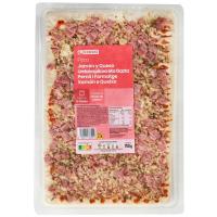 Pizza de jamón y queso rectangular EROSKI, 1 ud, 750 g Pizza de jamón y queso rectangular EROSKI, 1 ud, 750 g