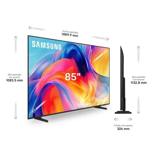 Televisor Miniled 4K 85" Negro Smart TU85M73H SAMSUNG