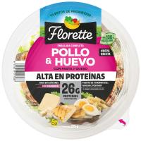 Ensalada de pollo, huevo y pasta +proteína FLORETTE, bolw 270 g