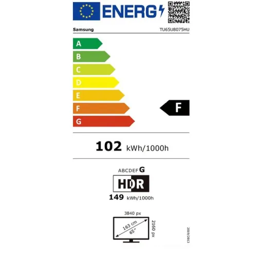 Televisor Led 65" 4K Ultra HD Negro Smart TU65U8075HUXXC SAMSUNG