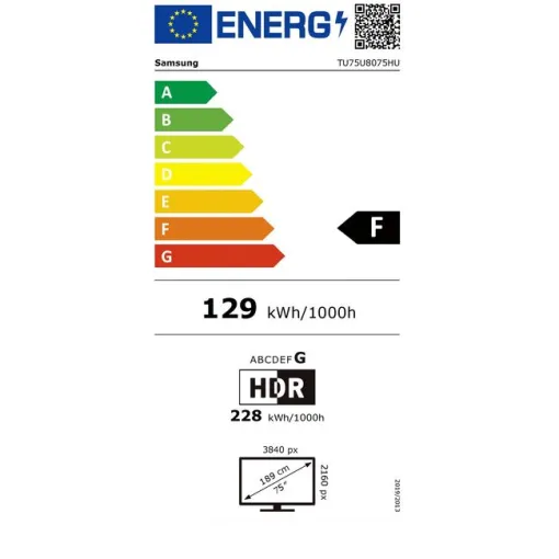 Televisor Led 75" 4K Ultra HD Negro Smart TU75U8075HUXXC SAMSUNG