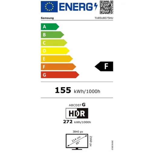 Televisor Led 85" 4K Ultra HD Negro Smart TU85U8075HUXXC SAMSUNG