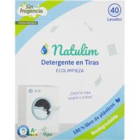Detergente en tira sin fragancia NATULIN, caja 40 dosis