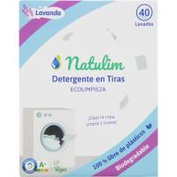 Detergente en tira lavanda NATULIN, caja 40 dosis