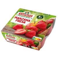 Postre de manzana y fresa ANDROS, pack 4x100 g