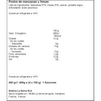 Postre de manzana y fresa ANDROS, pack 4x100 g
