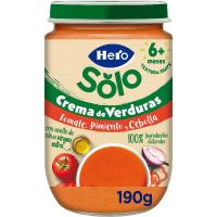 Crema de verduras tomate, pimiento y cebolla HERO, tarro 190 g