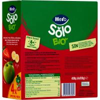 Bolsita bio de manzana, fresa y plátano HERO, pack 4x100 g
