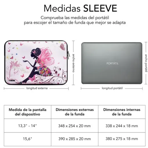Funda para portátil 15,6" Surtido Trendy SUBBLIM