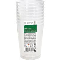 Vaso de plástico reutilizable, 550 ml SP-BERNER, pack 8 uds