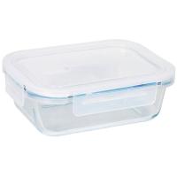 Hermético vidrio, 18x13,5x6 cm, tapa con válvula, Albo QUTTIN, 680 ml Hermético vidrio, 18x13,5x6 cm, tapa con válvula, Albo QUTTIN, 680 ml