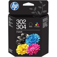 Pack 2 cartuchos negro-color 302/304, B82L1AE HP