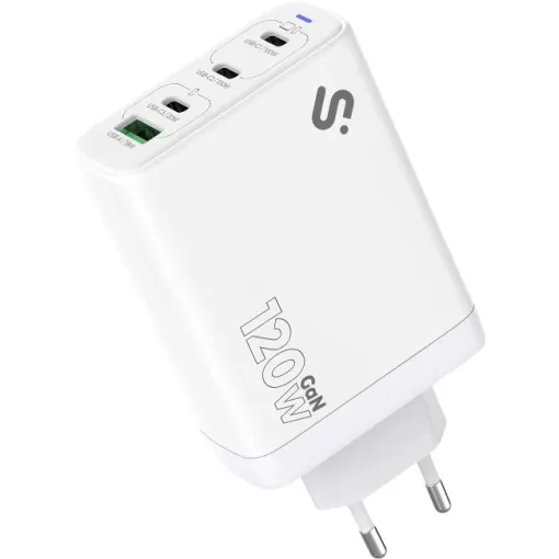 Cargador blanco GAN 120W 3xUSB-C + 1x USB-A SUBBLIM Cargador blanco GAN 120W 3xUSB-C + 1x USB-A SUBBLIM