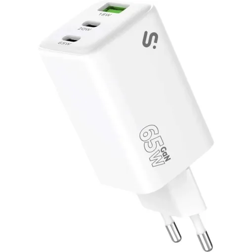 Cargador blanco GAN 65W 2xUSB-C + 1x USB-A SUBBLIM Cargador blanco GAN 65W 2xUSB-C + 1x USB-A SUBBLIM