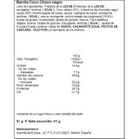 Barrita de proteína coco-choco negro JUST LOADING, pack 3x27 g