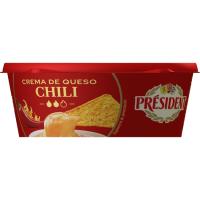 Crema de queso con chédar y chili PRESIDENT, tarrina 125 g