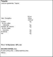 Tequila Reposado PATRÓN, botella 70 cl