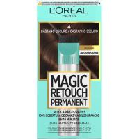 Retoca raíces permanente 4 castaño oscuro MAGIC RETOUCH, 1 ud
